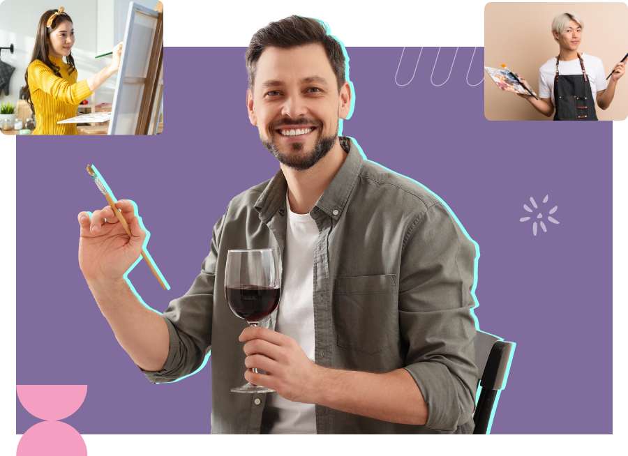 Hosted Virtual Painting Class for Teams to Get Creative