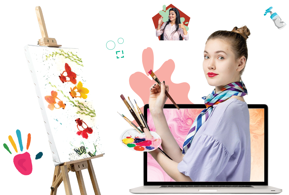 Image showcasing Why Virtual Paint Classes are More Flexible?