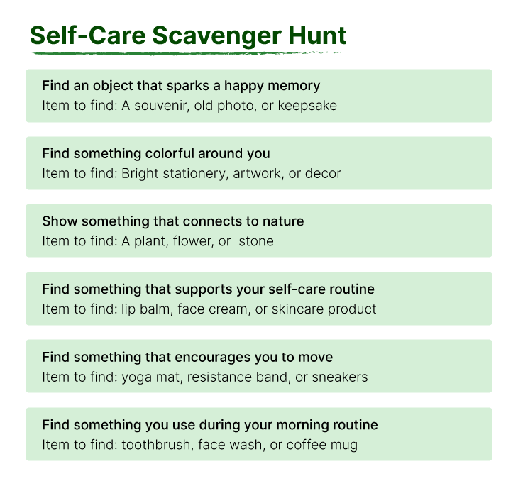 Self-Care Scavenger Hunt