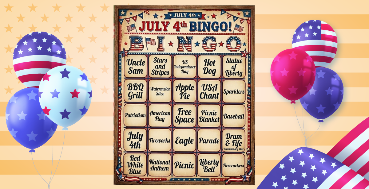 Virtual 4th of July All-American Bingo