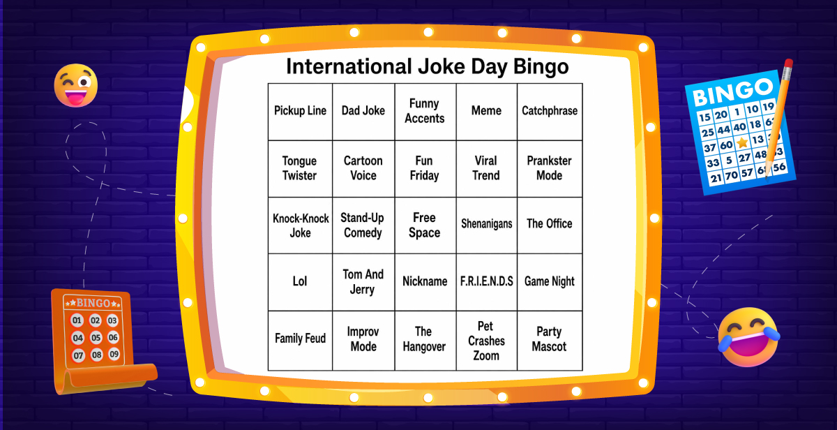 Virtual International Joke Day – Ha-Ha Joke Bingo