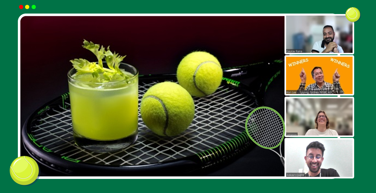 Virtual Tennis Cocktail Making
