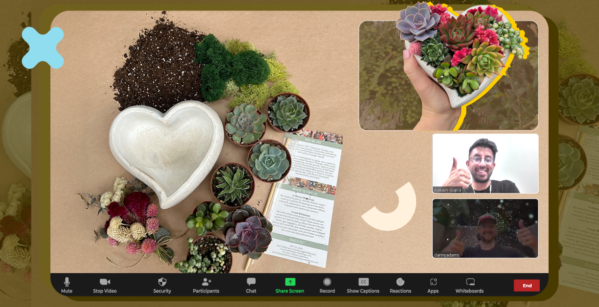 Virtual Heart Shaped Succulent Arrangement