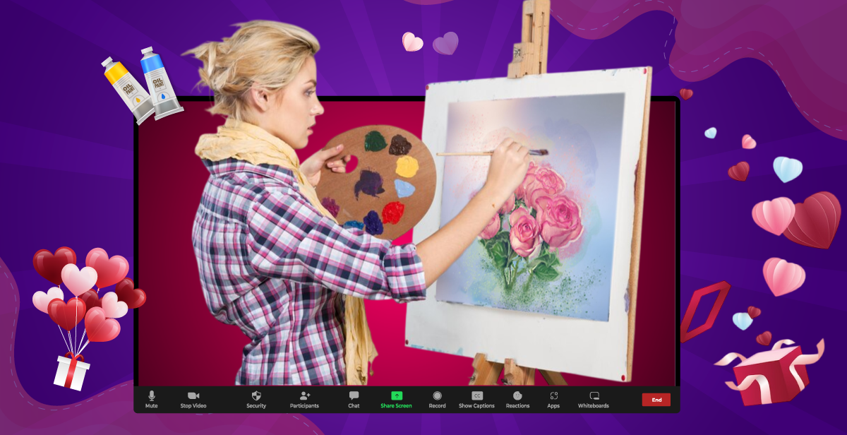 Virtual Valentine’s Day Painting