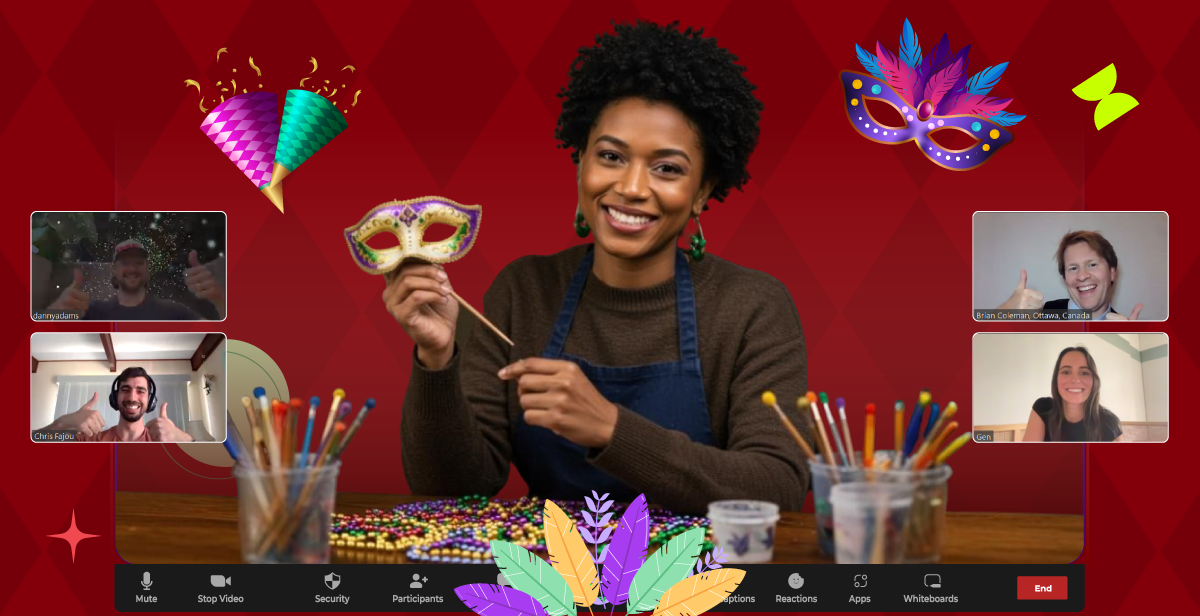 Virtual Mardi Gras Mask Painting