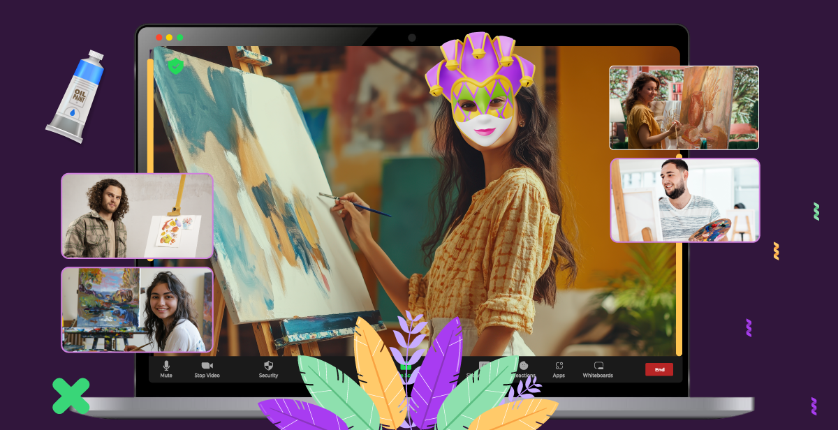 Virtual Mardi Gras Painting