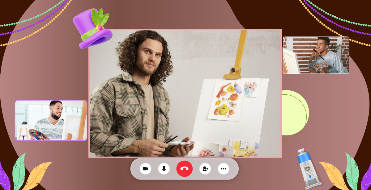 Virtual Mardi Gras Painting