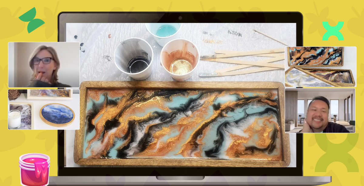 Virtual Marbled Resin Tray Class – Make Functional Art
