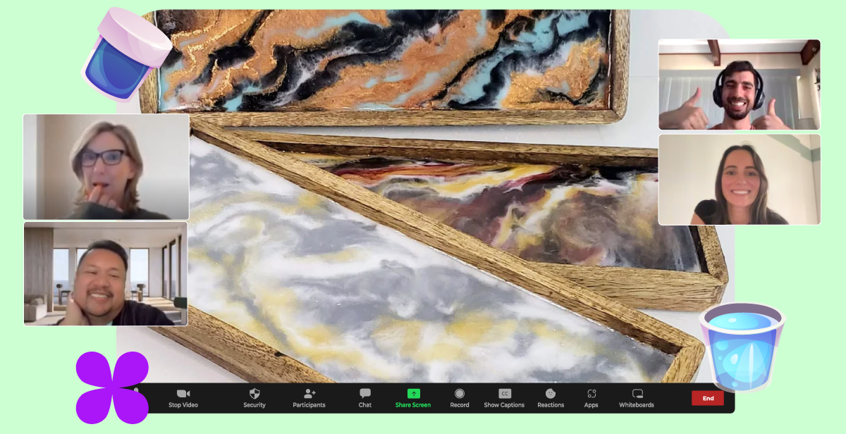 Virtual Marbled Resin Tray Class – Make Functional Art