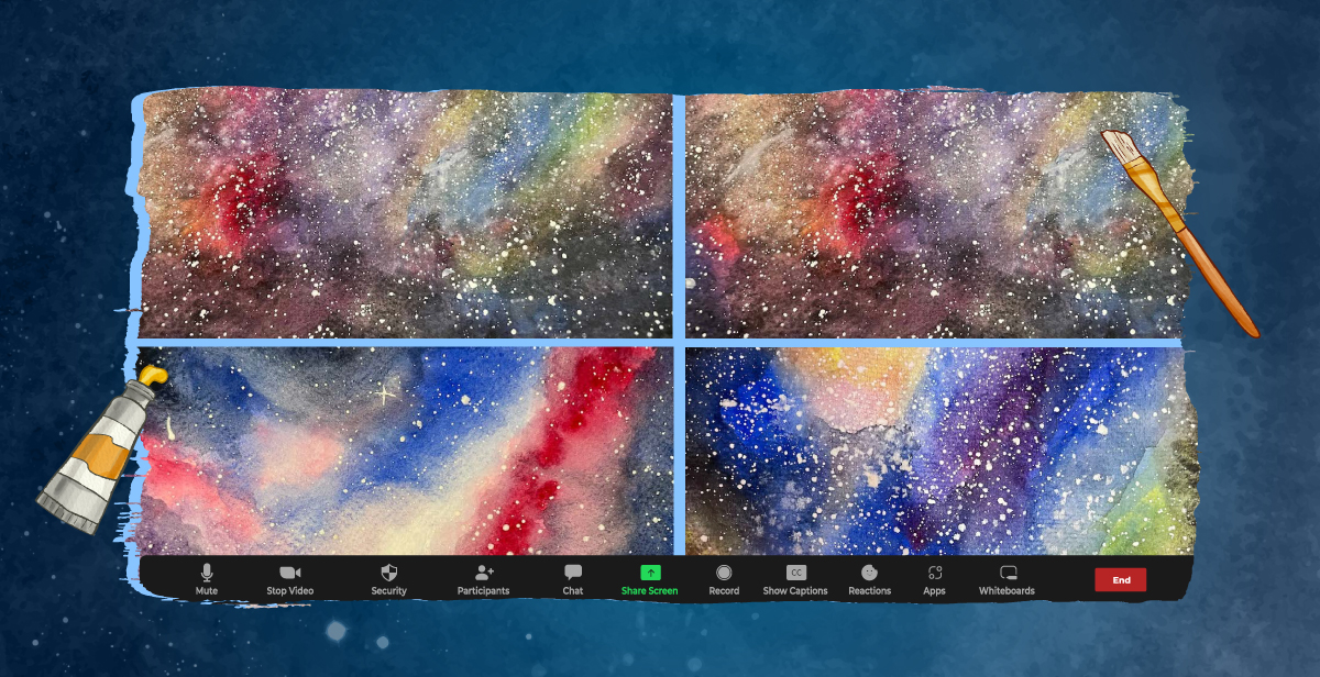 Virtual Watercolor Nebulas and Galaxies Workshop