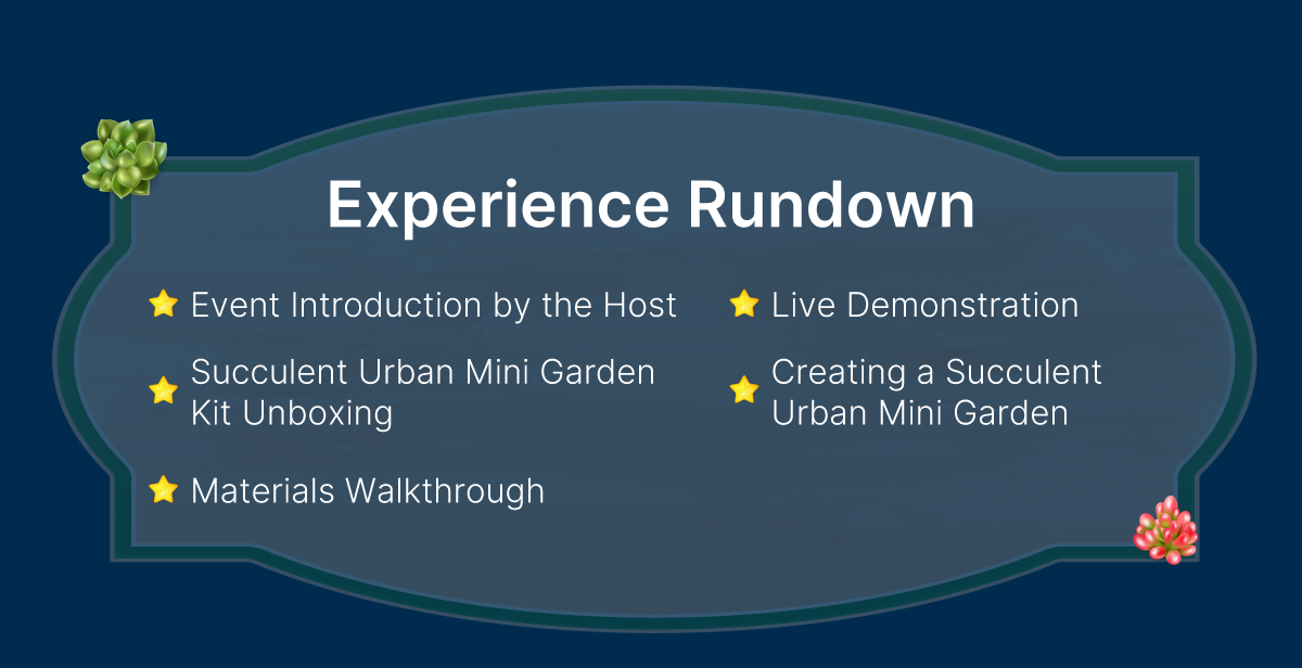 Virtual Succulent Urban Mini Garden Workshop