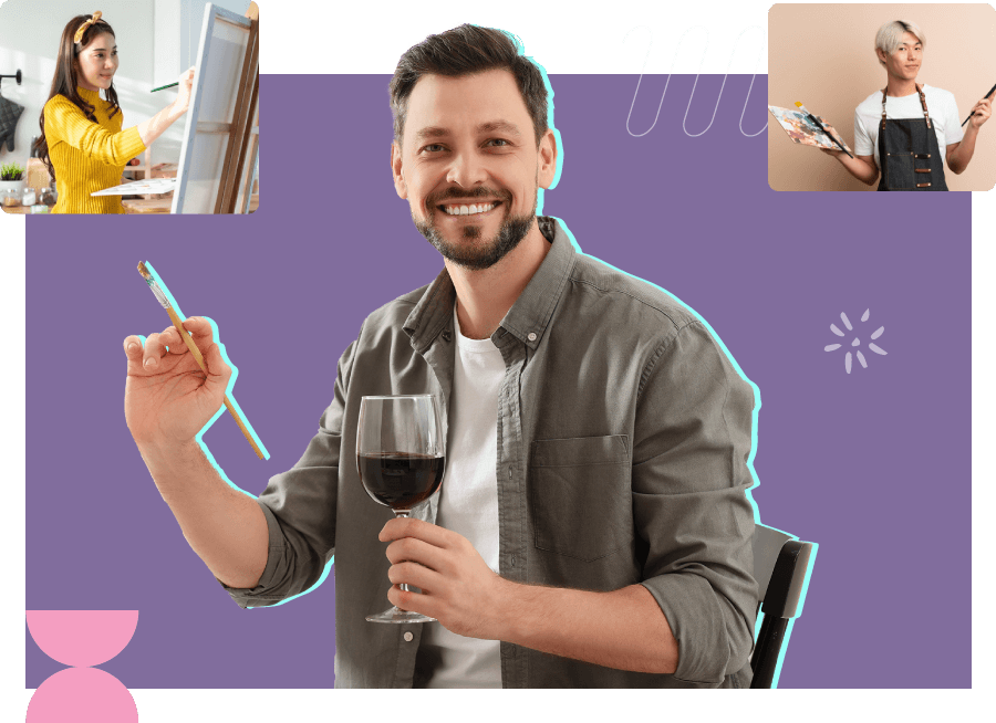 Hosted Virtual Painting Class for Teams to Get Creative